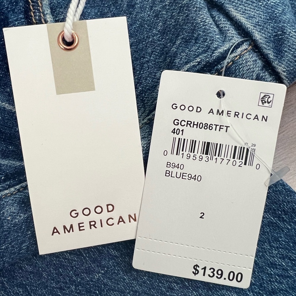 NWT - Good American Good Classic High Rise Straight Jeans - Size 2/26 - Picture 13 of 13